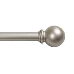 Kenney Brass Champagne Silver Curtain Rod 86 in. L