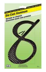 Hy-Ko 4-1/2 in. Black 8 Number Nail-On Aluminum