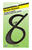 Hy-Ko 4-1/2 in. Black 8 Number Nail-On Aluminum