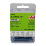 Ace 3/16 in. x 1-3/4 in. L Slotted Hex Washer Head Ceramic Steel Masonry Screws 25 pk