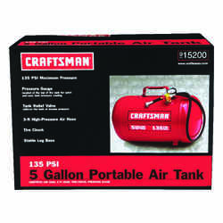 Craftsman 5 Gallon Horizontal 135 psi Air Tank