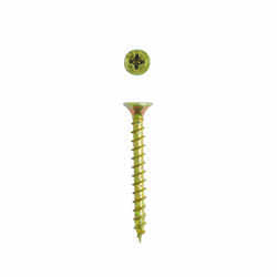 SPAX No. 8 x 1-1/2 in. L Phillips/Square Flat Yellow Zinc Steel Multi-Purpose Screw 25 each