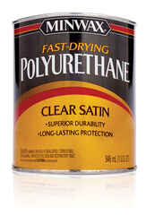 Minwax Satin Clear Fast-Drying Polyurethane 1 qt