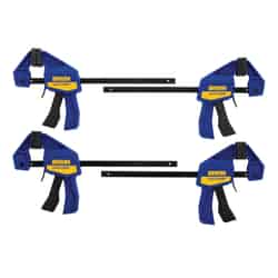 Irwin Quick-Grip 6 in. x 2.43 in. D Resin Bar Clamp 300 lb. 4 pc.