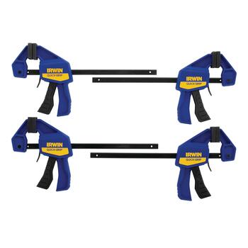 Irwin Quick-Grip 6 in. x 2.43 in. D Resin Bar Clamp 300 lb. 4 pc.