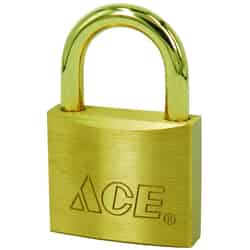 Ace 1-1/2 in. W x 17/32 in. L x 1-5/16 in. H Brass Double Locking Marine Padlock 1 pk