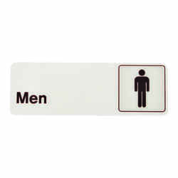 Hy-Ko English White Informational Sign 3 in. H x 9 in. W