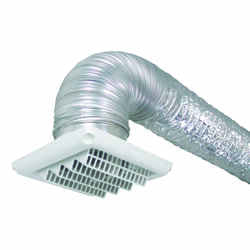 Deflect-O Jordan 11 in. L x 6 in. Dia. Aluminum Vent Kit Black/Silver