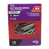 Ace 2 in. L x 9 Sizes Hex Steel Self-Sealing Screws 1 lb. Ceramic Hex Washer Head