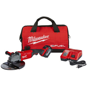 Milwaukee M18 FUEL 7 to 9 in. 18 volt 12 amps Cordless Brushless Large Angle Grinder Kit 6600 r