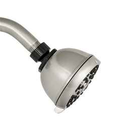Waterpik PowerPulse+ Brushed Nickel Six settings Wallmount Showerhead 2 gpm