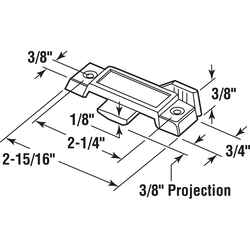 Prime-Line White Zinc Sash Lock 1 pk