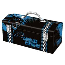 Sainty International 16.25 in. Carolina Panthers Art Deco Tool Box 7.1 in. W x 7.75 in. H Steel