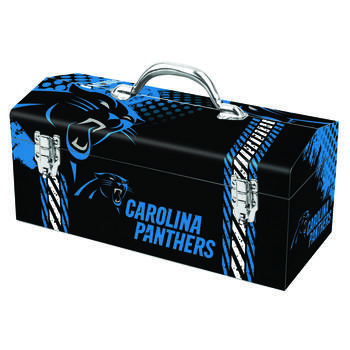 Sainty International 16.25 in. Carolina Panthers Art Deco Tool Box 7.1 in. W x 7.75 in. H Steel