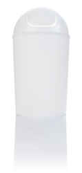 Dial Wastebasket Swinger Top 11 qt. Polypropylene White
