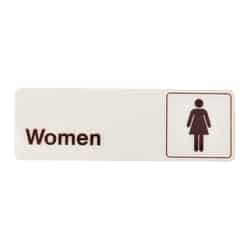 Hy-Ko Deco English White Informational Sign 3 in. H x 9 in. W