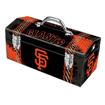 Windco 16.25 in. San Francisco Giants Steel 7.1 in. W x 7.75 in. H Black/Orange Art Deco Tool Bo