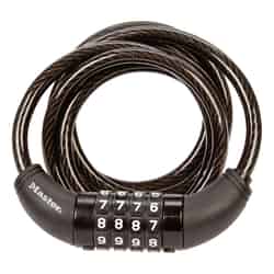 Master Lock 5/16 in. W X 6 ft L Vinyl Covered Steel 4-Dial Combination Locking Cable 1 pk