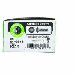 HILLMAN 1/4 Dia. x 2 in. L Stainless Steel Carriage Bolt 50 pk
