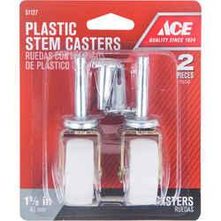 Ace 1-5/8 in. Dia. Swivel Plastic Caster 50 lb. 2 pk