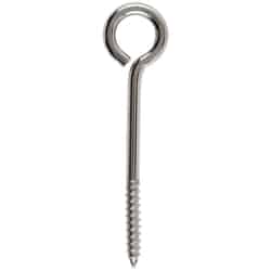 Hampton 1/4 in. x 3-3/4 in. L Stainless Steel Lag Thread Eyebolt Nut Included