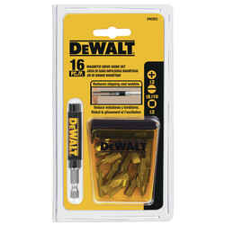 DeWalt 1 in. L x Multi Size in. Drive Guide 1/4 in. 16 pc. Heat-Treated Steel