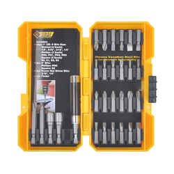 Steel Grip Multi Size x 25 in. L Chrome Vanadium Steel Screwdriver Bit Hex Shank 1/4 in. 29 pc