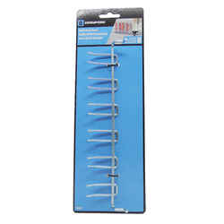 Crawford Zinc Plated Silver Steel 1.6 in. Multi-Tool Peg Hook Rack 1