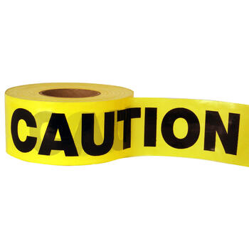 C.H. Hanson 3 in. W x 3 in. W x 1000 ft. L Plastic Caution Barricade Tape Sub-Zero Yellow