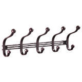 InterDesign 15-1/4 in. L Bronze Steel Large York Lyra 5-Hook Rack 1 pk Bronze