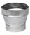 Imperial 3 in. Dia. x 6 in. Dia. Galvanized Steel Stove Pipe Increaser