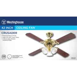 Westinghouse Crusader 9.9 42 in. W Indoor Polished Brass Ceiling Fan 4
