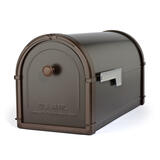 Architectural Mailboxes Bellevue Modern Galvanized Steel Post Mount Rubbed Bronze Mailbox