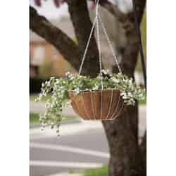 Panacea White Steel Hanging Basket