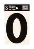 Hy-Ko 3 in. Black Vinyl Self-Adhesive Letter O 1 pc.