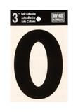 Hy-Ko 3 in. Black Vinyl Self-Adhesive Letter O 1 pc.