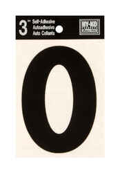 Hy-Ko 3 in. Black Vinyl Self-Adhesive Letter O 1 pc.