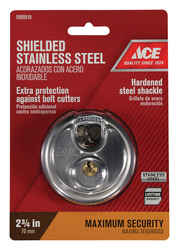 Ace 2-3/4 in. H x 1-1/16 in. L x 2-3/4 in. W Stainless Steel Shrouded Shackle Padlock 1 pk 4-Pin