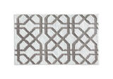 InterDesign 34 in. L x 34 in. W Beige Microfiber Polyester Bath Spa Rug