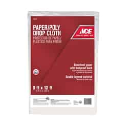 ACE 9 ft. W X 12 ft. L Paper/Poly Drop Cloth 1 pk