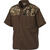 Drake EST Wingshooter S Short Sleeve Men's Collared Brown/Camo Work Shirt