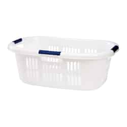 Rubbermaid Laundry Basket 25-3/4 in. x 17 in. x 9-1/2 in. 1 bushel White