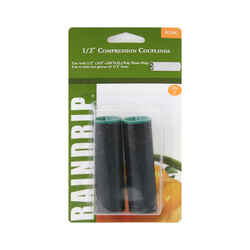 Raindrip Polyethylene 2 pk Drip Irrigation Compression Coupler