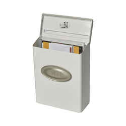 Gibraltar Mailboxes Designer Galvanized Steel Wall-Mounted White Lockable Mailbox 12-1/2 in. H