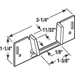 Prime-Line Slide-Co Mill Silver Steel Pocket Door Slide Guide 1 pk