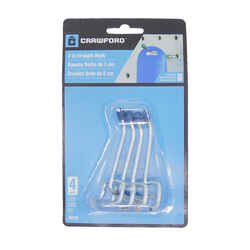 Crawford Zinc Plated Silver 2 in. Peg Hooks 4 Steel