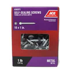Ace 10 Sizes x 1 in. L Hex Hex Head Steel Galvanized 1 lb. Self-Sealing Screws