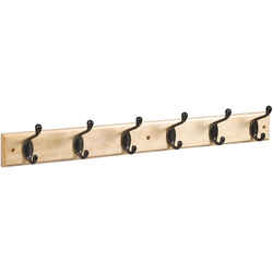 National Hardware 27 in. L Oil Rubbed Bronze Oil Rubbed Broze Hook Rack 1 pk Wood