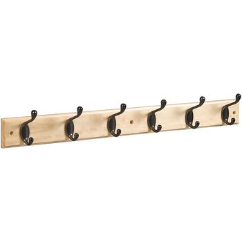 National Hardware 27 in. L Oil Rubbed Bronze Oil Rubbed Broze Hook Rack 1 pk Wood