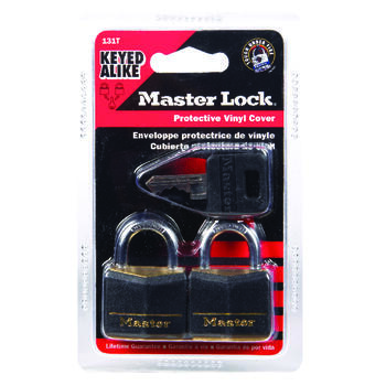 Master Lock 1 in. H x 5/16 in. W x 1-3/16 in. L Steel Double Locking Padlock 2 pk Keyed Alike